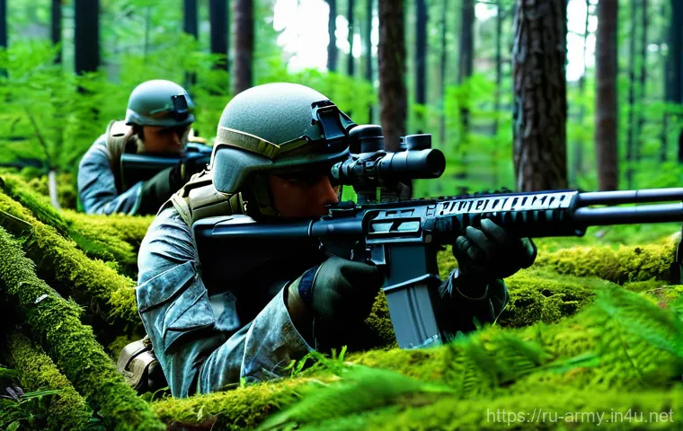 육군 기계화 보병 전력 - **Prompt 2: "Future Infantry Training Simulation"**
    Inside a high-tech military training facilit...