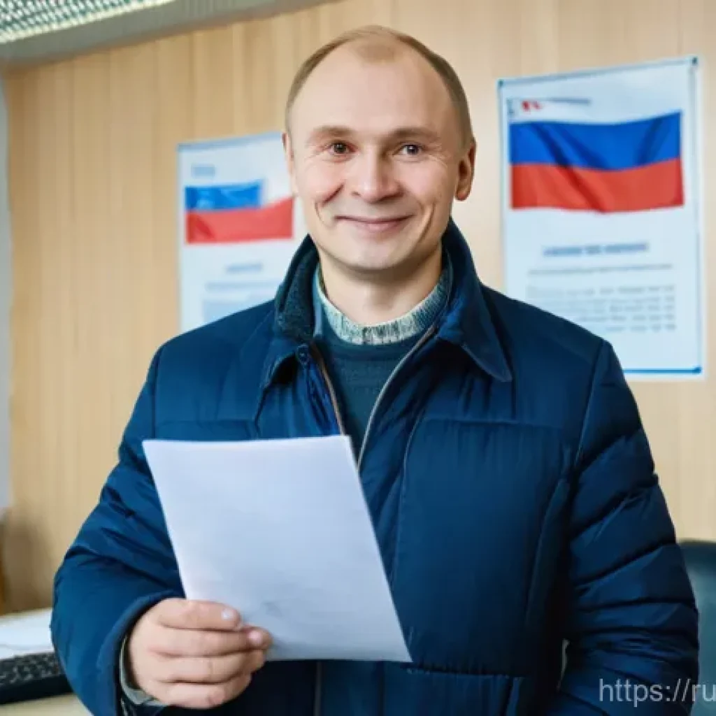 육군 퇴역 군인 지원 제도 - **Prompt:** A dignified male Russian veteran, in his 30s-40s, stands confidently in a well-lit, mode...