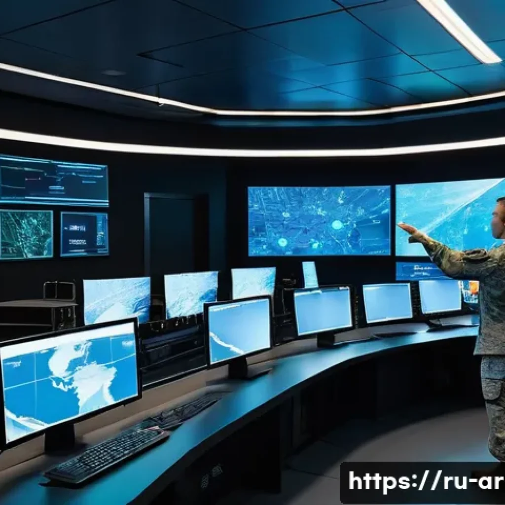 육군 군사지휘 체계 - **Prompt 1: Futuristic Network-Centric Command Center**
"A wide-angle shot of a cutting-edge, br...