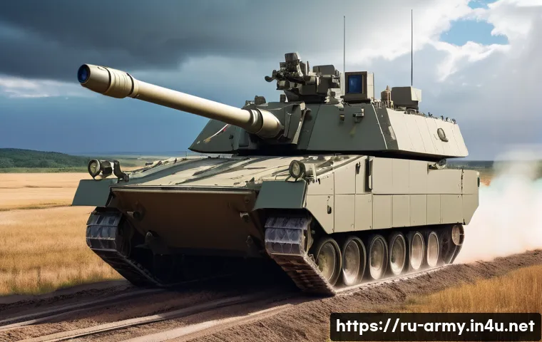육군 포병 무기 체계 - A highly detailed digital illustration of a modern self-propelled artillery vehicle, such as the 2S1...