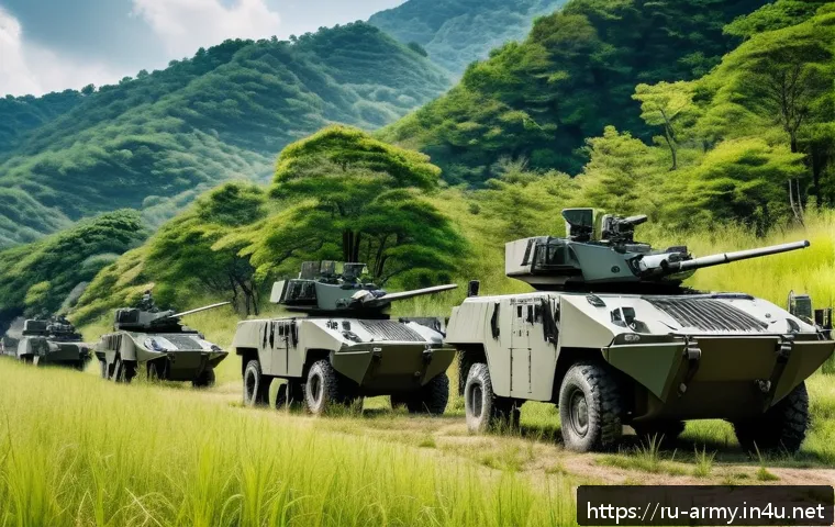 육군 한미연합훈련 개요 - A dynamic military training scene showcasing joint US and South Korean forces in a lush forest envir...
