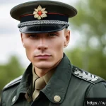 Home 18 육군 전투복 착용 규정 - A highly detailed portrait of a disciplined Russian soldier wearing a perfectly fitted modern milita...