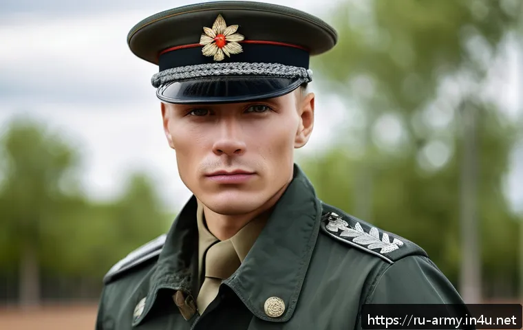 육군 전투복 착용 규정 - A highly detailed portrait of a disciplined Russian soldier wearing a perfectly fitted modern milita...